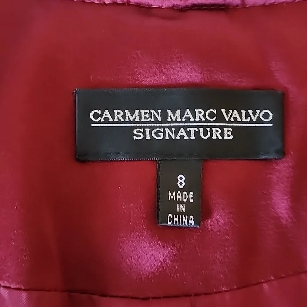Carmen Marc Valvo Dark Purlpe / Burgundy Jacket  Quiet Luxury Elegant - Picture 8 of 10
